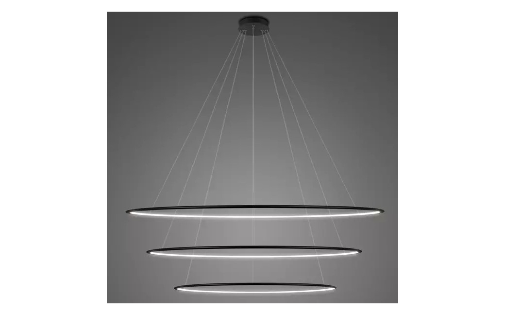 Altavola Design Lampa wisząca Ledowe Okręgi No.3 Φ180 cm in 4k czarna 