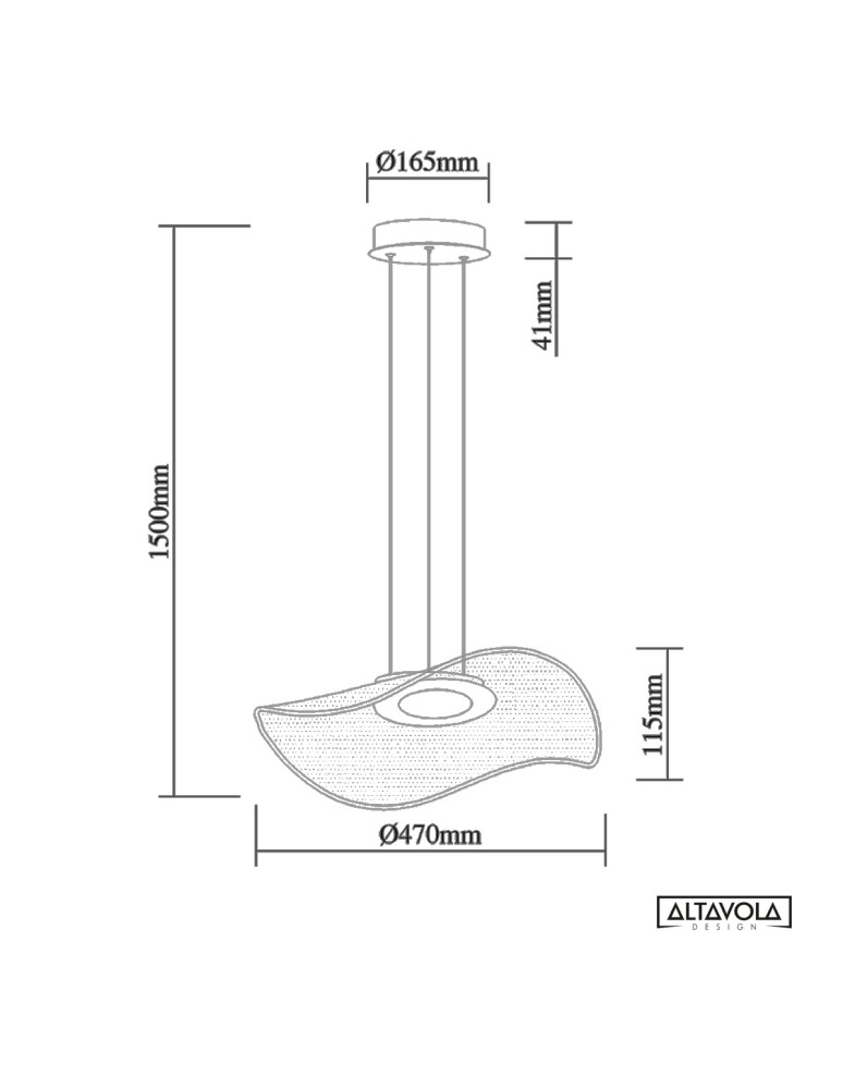 Altavola Design Lampa wisząca Velo No. 1 chrom 