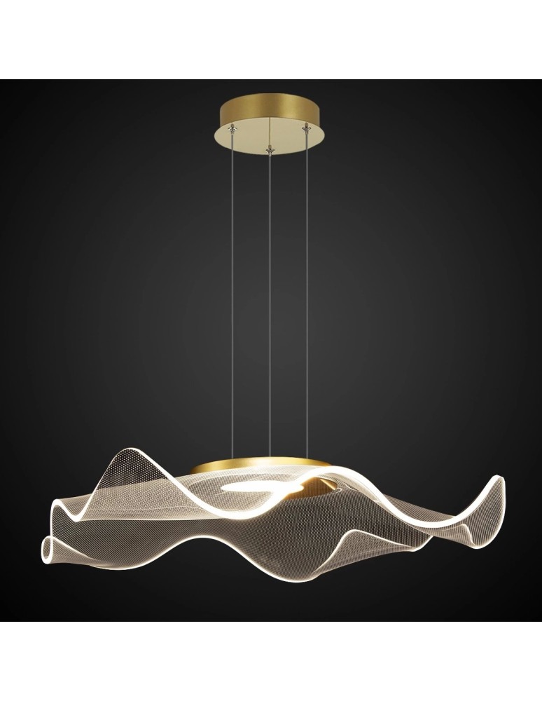 Designer pendant lamps - Altavola Design Velo No. 2 gold pendant lamp  - product kolory-swiatla.pl 4