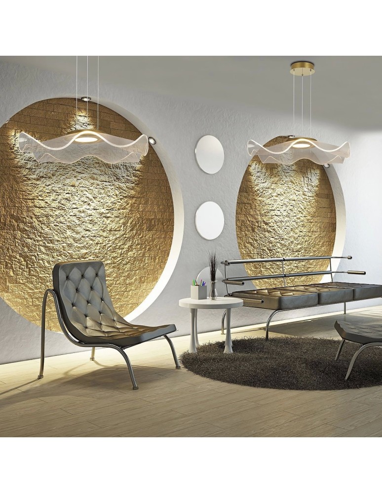 Designer pendant lamps - Altavola Design Velo No. 2 gold pendant lamp  - product kolory-swiatla.pl 12