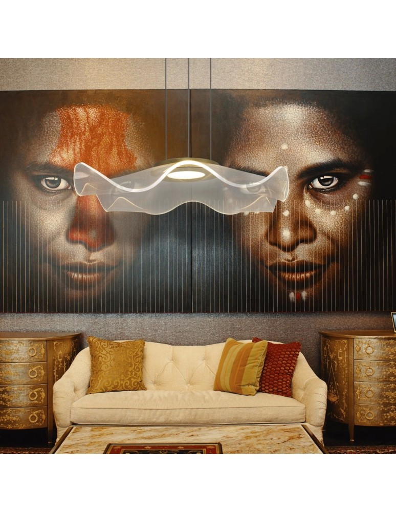 Designer pendant lamps - Altavola Design Velo No. 2 gold pendant lamp  - product kolory-swiatla.pl 13