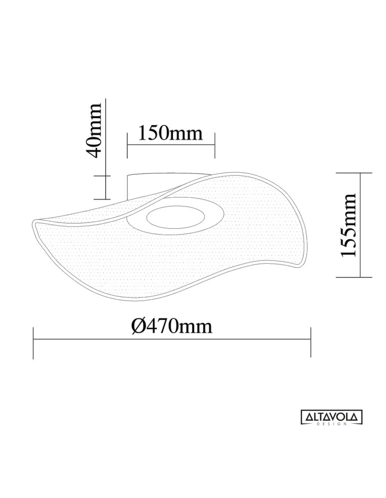 Designer ceiling lamps - Altavola Design Plafond Velo No. 1 Gold   - product kolory-swiatla.pl 5