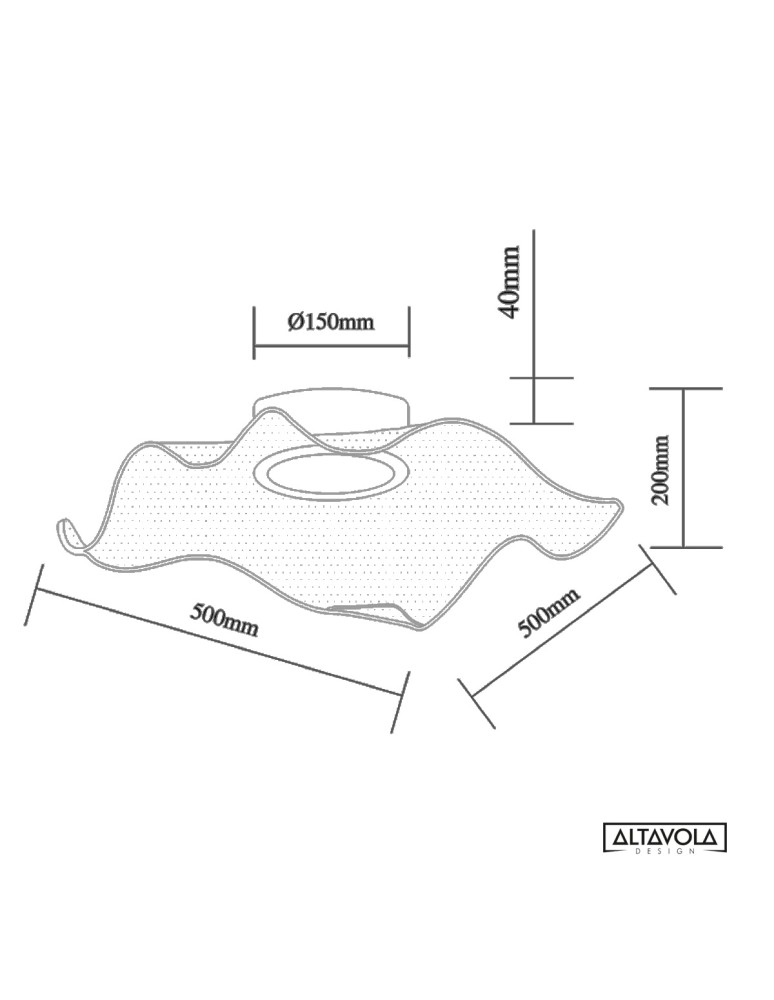 Designer ceiling lamps - Altavola Design Plafond Velo No. 2 gold   - product kolory-swiatla.pl 9