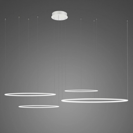 Altavola Design Lampa wisząca Ledowe Okręgi No.4 Φ100 cm in 3k biała ściemnialna 