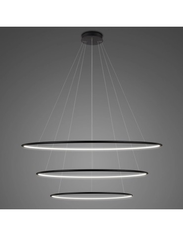 Altavola Design Led Circles Pendant Lamp No.3 ¶ 100 cm in 3k black dimmable 