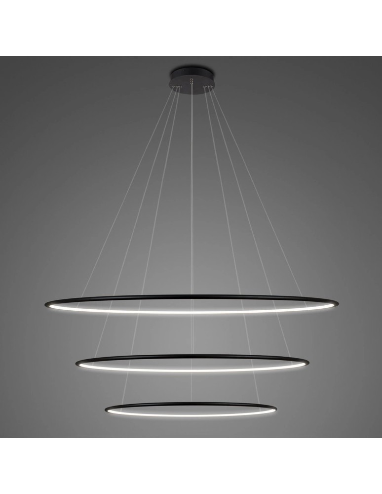 Pendant lamps circles - Altavola Design Led Circles Pendant Lamp No.3 ¶ 100 cm in 3k black dimmable  - product kolory-swiatla.pl 1