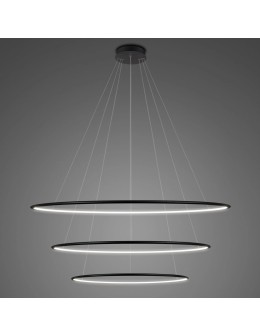 Altavola Design Lampa wisząca Ledowe Okręgi No.3 Φ100 cm in 3k czarna ściemnialna 