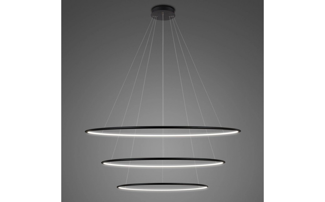 Altavola Design Lampa wisząca Ledowe Okręgi No.3 Φ100 cm in 3k czarna ściemnialna 