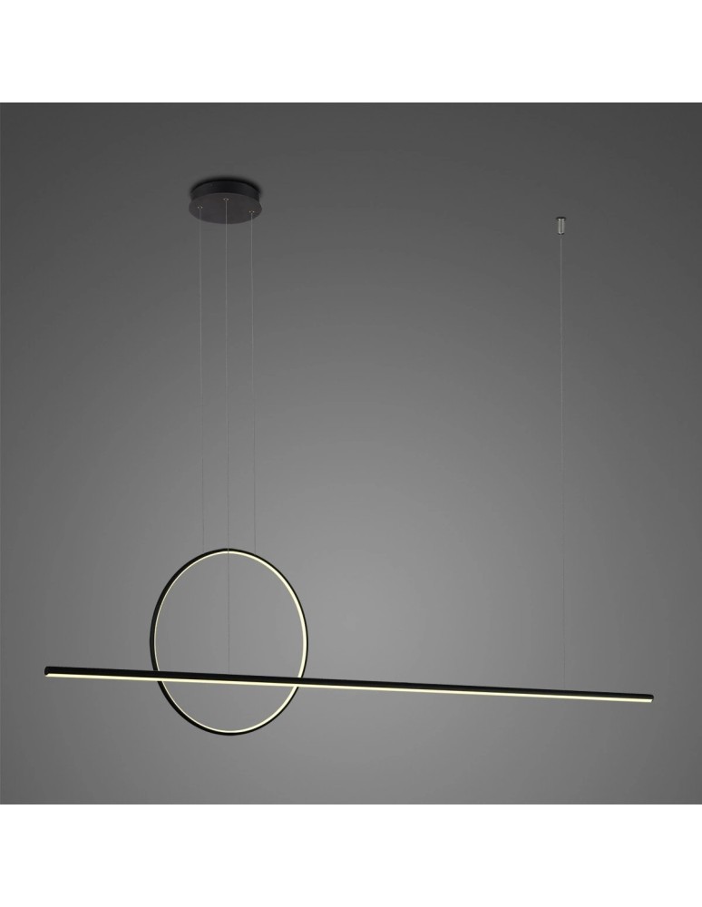 Pendant lamps over the island - Altavola Design LINEA No.2 pendant lamp ¶ 40 cm black 4k  - product kolory-swiatla.pl 2