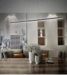 Pendant lamps over the island - Altavola Design LINEA No.1 pendant lamp 120cm 3k 20W black   - product 3