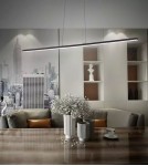 Pendant lamps over the island - Altavola Design LINEA No.1 pendant lamp 120cm 4k 20W black  - product 2