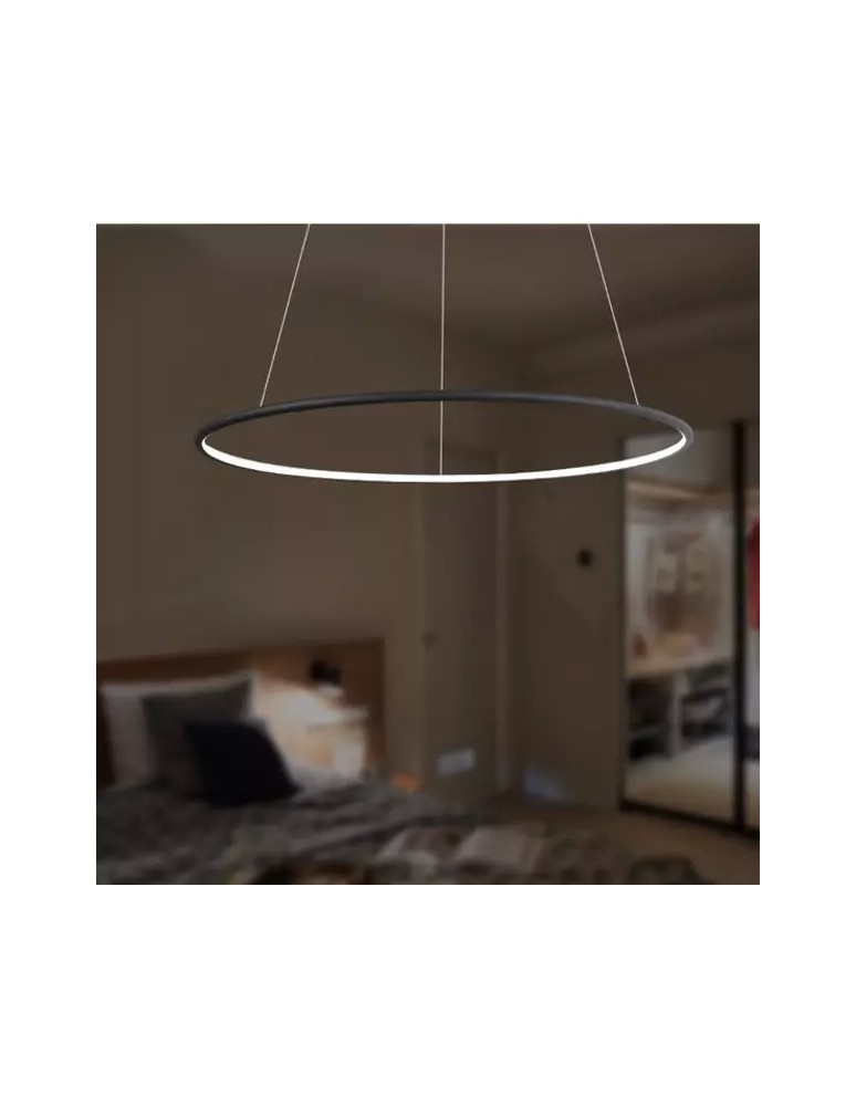 Pendant lamps circles - Altavola Design Led Circles Pendant Lamp No.1 dia.80cm in 4k 43W black  - product kolory-swiatla.pl 2