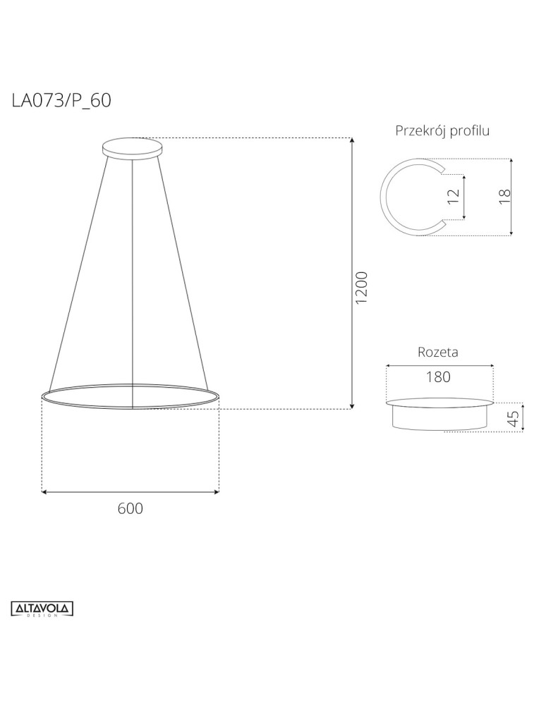 Pendant lamps circles - Altavola Design Led Circles Pendant Lamp No.1 dia.60cm in 3k 32W black   - product kolory-swiatla.pl 6