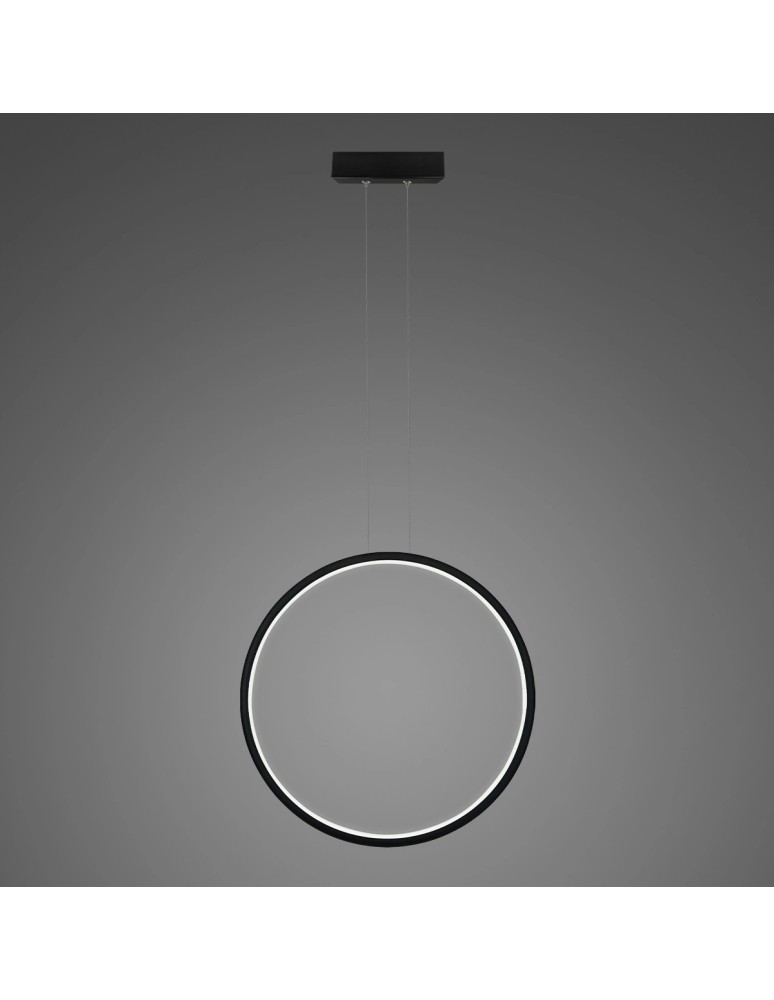 Pendant lamps circles - Altavola Design Led circles pendant lamp No.1 X dia.60cm in 3k 32W black  - product kolory-swiatla.pl 1