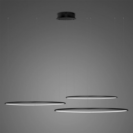 Altavola Design Lampa wisząca Ledowe Okręgi No.3 Φ80 cm in 3k 99W czarna 