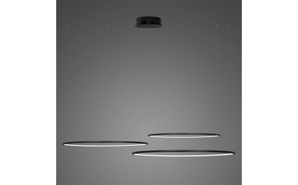Altavola Design Lampa wisząca Ledowe Okręgi No.3 Φ80 cm in 3k 99W czarna 