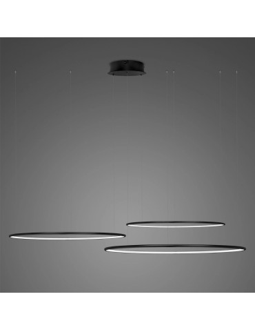 Altavola Design Led Circles Pendant Lamp No.3 dia.80cm in 3k 99W black dimmable  