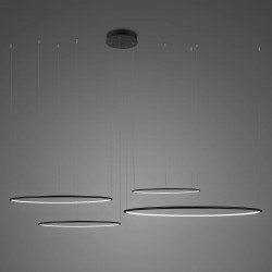 Altavola Design Lampa wisząca Ledowe Okręgi No.4 CO4 Φ100 cm in 3k 152W czarna 
