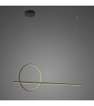 Pendant lamps over the island - Altavola Design LINEA pendant lamp No.2 120 dia.40 cm 3k 39W black  - product 1