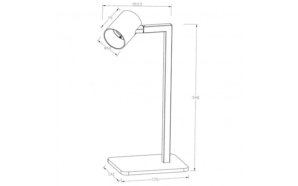 Light Prestige Snow biurkowa biała 1xGU10 LP-731/1T WH