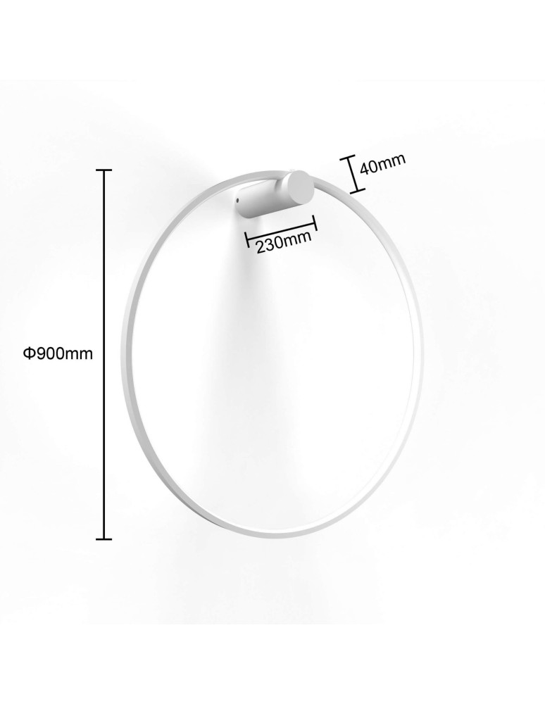 Ring wall lamps - Light Prestige Mirror wall lamp large white 1xLED LP-999/1W L WH - product kolory-swiatla.pl 7