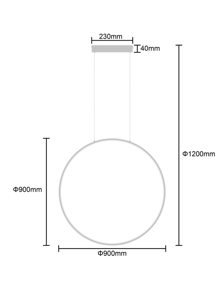 Pendant lamps circles - Light Prestige Mirror pendant large white 1xLED LP-999/1P L WH - product kolory-swiatla.pl 5