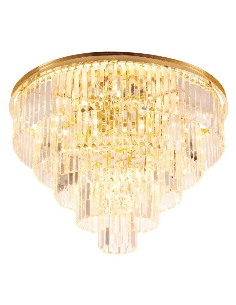 Ceiling lamps with crystals - Step into Design SPLENDORE gold 80cm ceiling plafond DN915-80 - product kolory-swiatla.pl 1