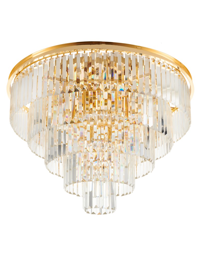Ceiling lamps with crystals - Step into Design SPLENDORE gold 80cm ceiling plafond DN915-80 - product kolory-swiatla.pl 2