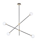 Pendant lamps spheres - Step into Design SPILLO black and gold 92cm pendant lamp ST-9389P-4 - product 1