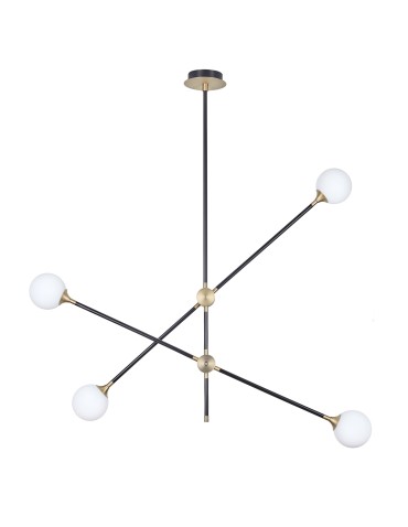 Step into Design SPILLO black and gold 92cm pendant lamp ST-9389P-4