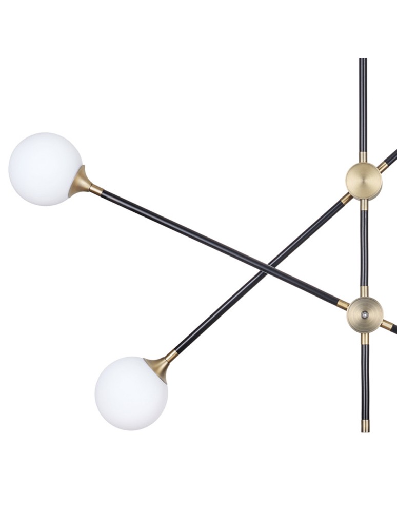 Pendant lamps spheres - Step into Design SPILLO black and gold 92cm pendant lamp ST-9389P-4 - product kolory-swiatla.pl 3