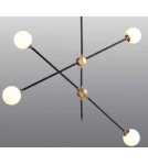Pendant lamps spheres - Step into Design SPILLO black and gold 92cm pendant lamp ST-9389P-4 - product 4