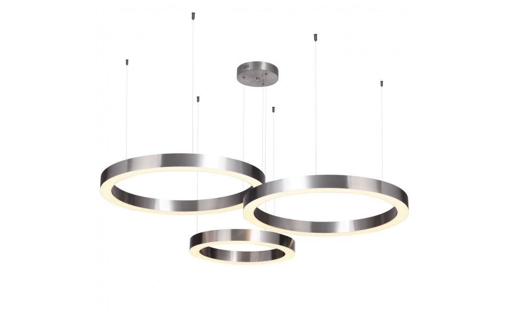 Step into Design Lampa wisząca CIRCLE 60+60+80 LED nickel na 1 podsufitce ST-8848-60+60+80 nickel