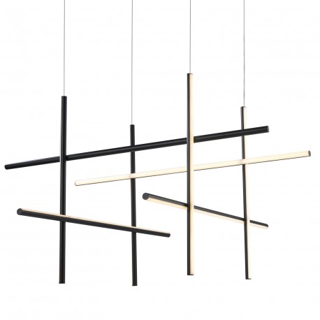Step into Design Lampa wisząca ASTA-8 LED 4000K czarna 120cm ST-9194P-8 black 4000K