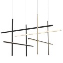 Step into Design Lampa wisząca ASTA-8 LED 4000K czarna 120cm ST-9194P-8 black 4000K