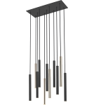 Lampy wiszące rurki - Zuma Line Loya Lampa Wisząca Czarny Mat+Złota/Matt Black+French Gold P0461-11A-P7SD - produkt 1