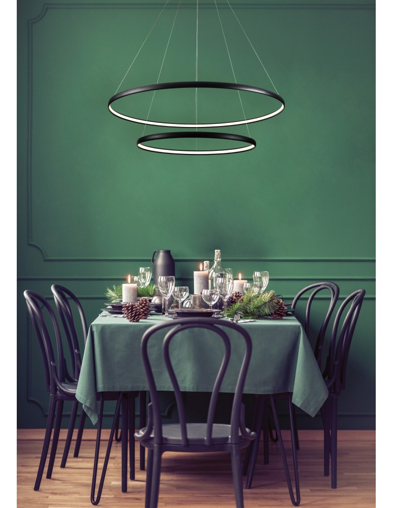 Pendant lamps circles - Zuma Line Carlo Pendant Lamp Matte Black/Matte Black PL210503-800+1200-BK - product kolory-swiatla.pl 1