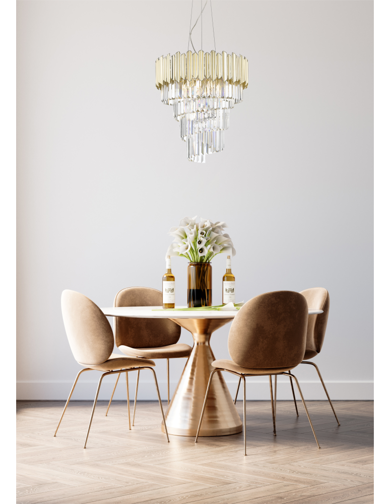 Glamour pendant lamps - Zuma Line Gladius pendant lamp P0535-06C-F4J7 gold. - product kolory-swiatla.pl 3