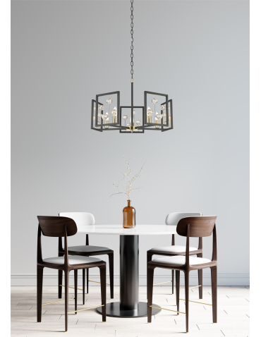 Zuma Line Caroline pendant lamp P0541-05A-SDAC matte black - product 2