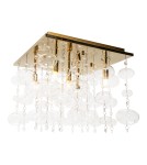 Square ceiling lamps - Zuma Line Elli Gold/Gold Ceiling Lamp RLX92175-5GC - product 1