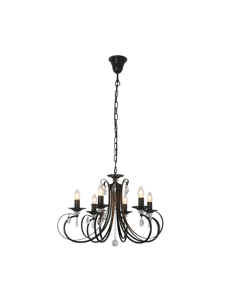 Chandelier chandeliers - Zuma Line Novia Pendant Lamp Black/Black RLD94217-6B. - product kolory-swiatla.pl 1