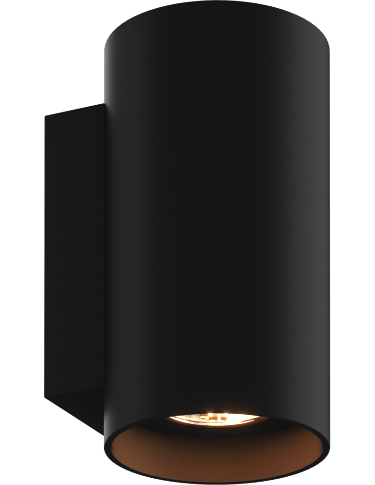 Tube wall lamps - Zuma Line Sandy WL Round Wall lamp Black/Black 92696-N - product kolory-swiatla.pl 1