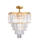 Ceiling lamps with crystals - Zuma Line Amedeo Ceiling Lamp FC17106/6+3+1-GLD gold. - product 1