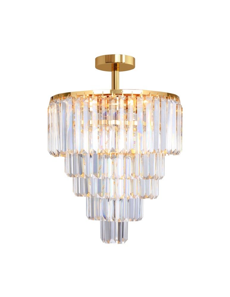 Ceiling lamps with crystals - Zuma Line Amedeo Ceiling Lamp FC17106/6+3+1-GLD gold. - product kolory-swiatla.pl 1