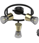 Spotlight ceiling lamps - Zuma Line Cento Ceiling Lamp TK220532-3RBG matte black. - product 1