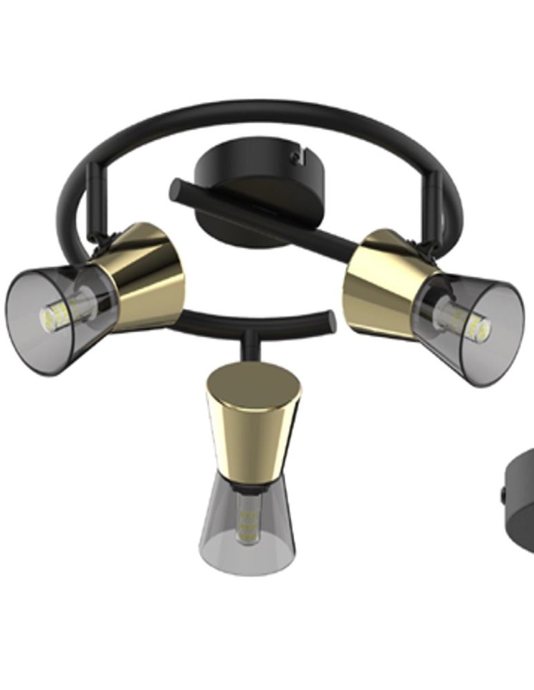 Spotlight ceiling lamps - Zuma Line Cento Ceiling Lamp TK220532-3RBG matte black. - product kolory-swiatla.pl 1