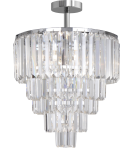 Ceiling lamps with crystals - Zuma Line Amedeo Ceiling Lamp FC17106/6+3+1-CHROME+CL chrome. - product 1