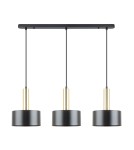 Pendant lamps on a strip - Zuma Line Leo Pendant Lamp A8133-3A matte black - product 1
