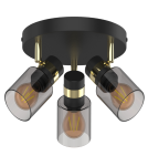 3-point ceiling lamps - Zuma Line Asti Ceiling Lamp JP03C-SP-03R-BG.442 matte black. - product 1