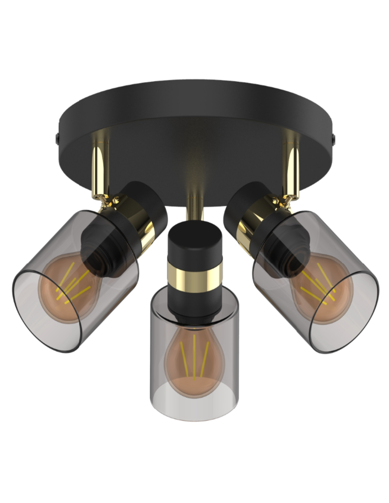 3-point ceiling lamps - Zuma Line Asti Ceiling Lamp JP03C-SP-03R-BG.442 matte black. - product kolory-swiatla.pl 1